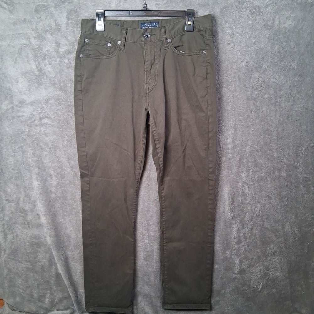 Lucky Brand 410 Athletic Fit Jeans Mens Size 31x32 Khaki Olive Straight Stretch